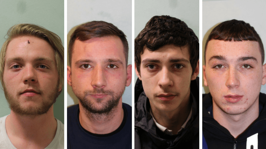 Ryan Brownhill, John Holloway, Tony Weekes and Csanad Dora have been jailed for burgling businesses