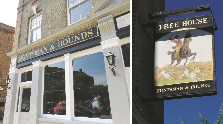 The Huntsman and Hounds pub in Elsted Street, Walworth