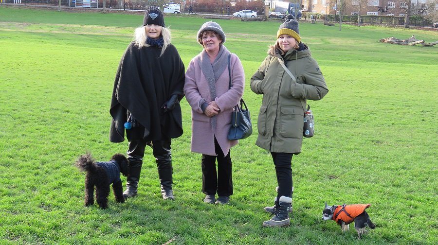 Residents at the festival site in Peckham Rye Park