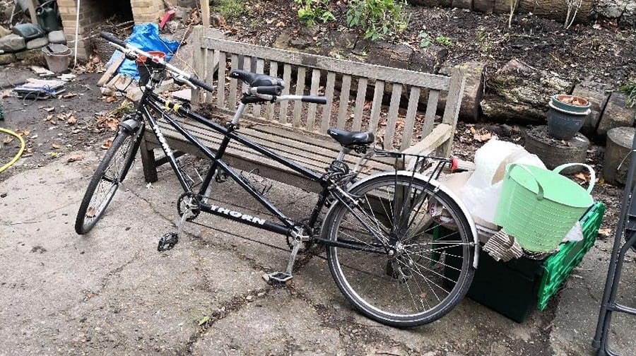 Katy Thompson's tandem - which she uses to get around with her nine-year-old daughter - was stolen from outside a Camberwell arts shop