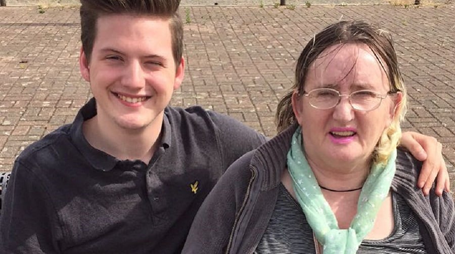 Josh O'Rourke pictured with his grandmother Josephine
