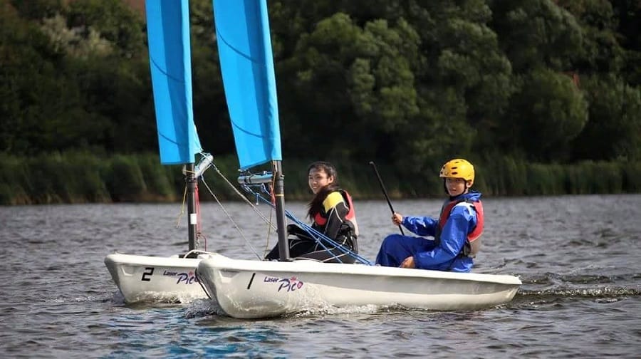 Two Southwark Sea Cadets learn how to sail