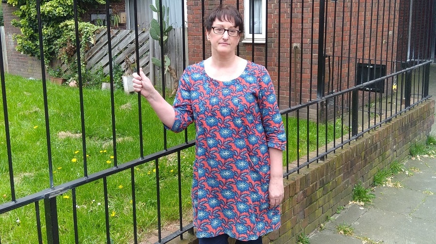 Resident Alison Blackstone says the Dodson and Amigo Estate feels like a "prison" after the council put up 10ft fences around grass areas to stop dogs fouling