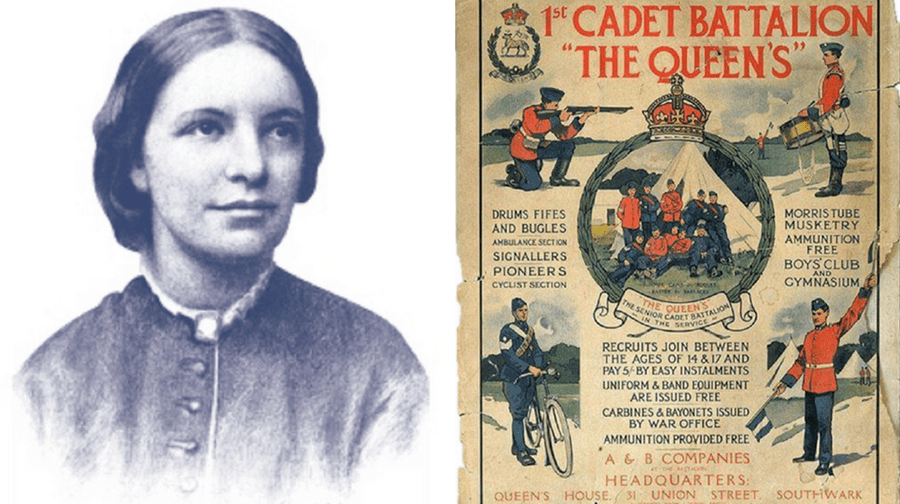 A commemoration service will be held at Southwark Cathedral to celebrate Octavia Hill (pictured left) setting up the Army cadets in Southwark
