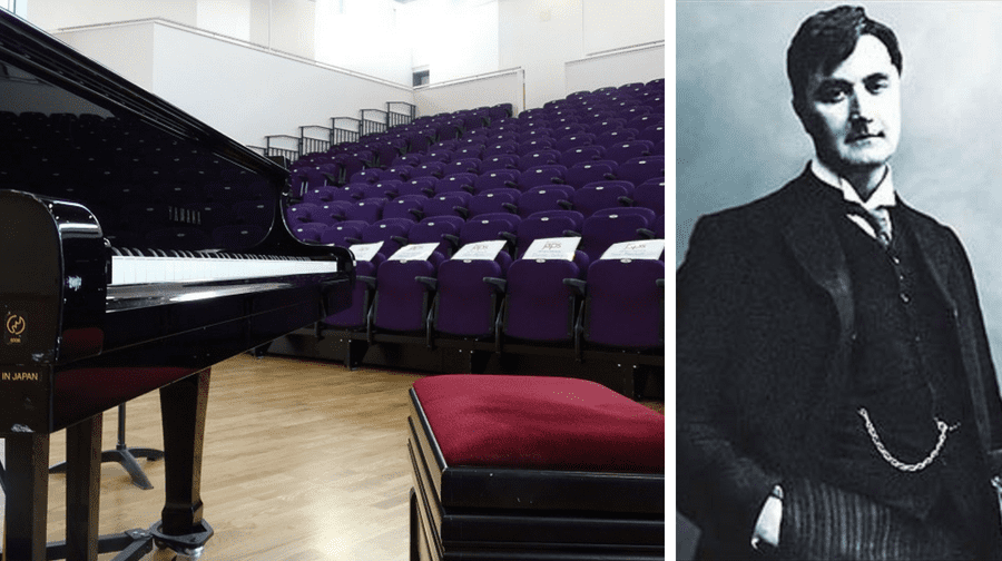 The auditorium at James Allen's Girls' School's community music centre has been named after composer Ralph Vaughan Williams (right)