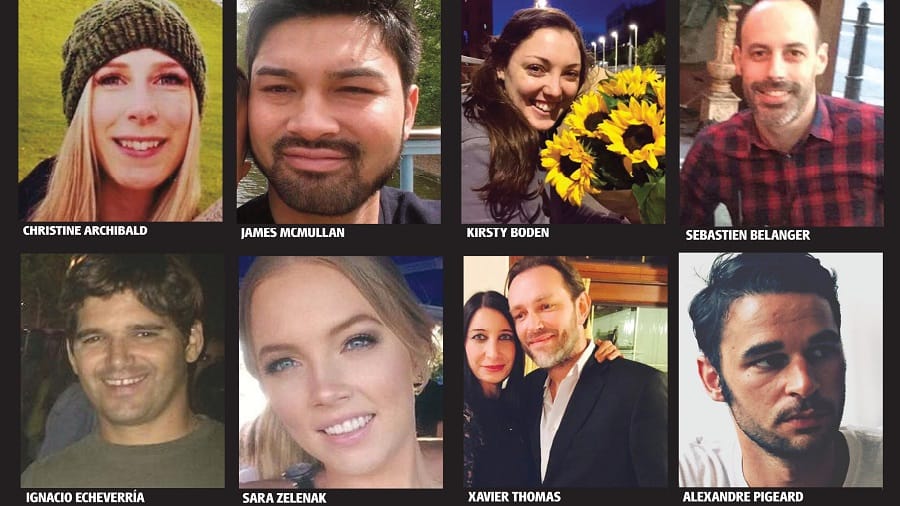 The eight victims who were killed in the horrific attack