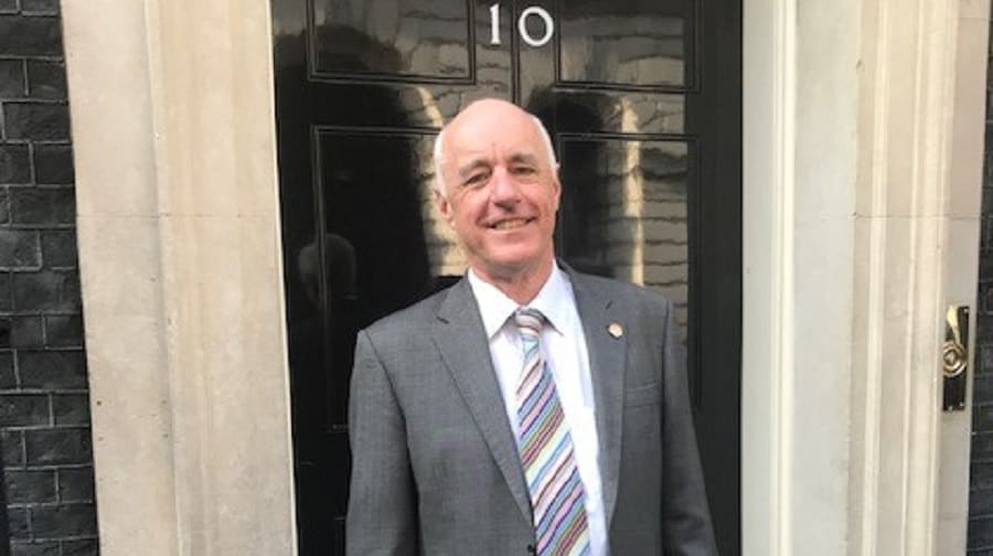Jon Rosser, chief executive of World Child Cancer UK, pictured outside Number 10