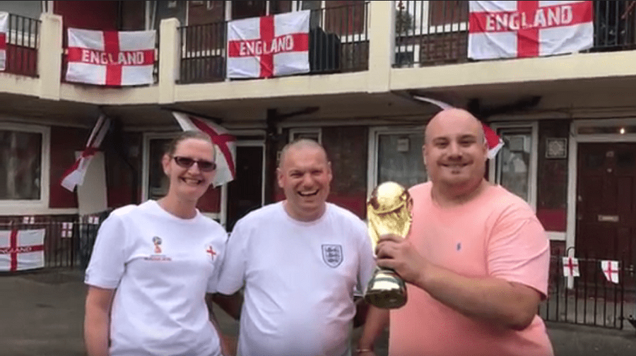 Residents on the Kirby estate are gearing up for the World Cup England vs Belgium clash