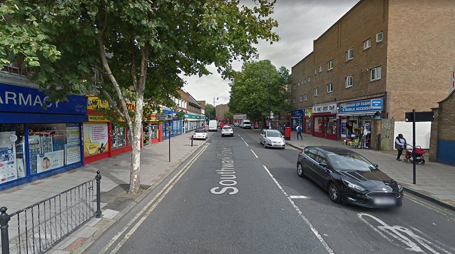 Southwark Park Road, in Bermondsey (Google street view)