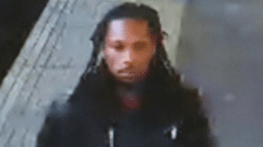 British Transport Police have released a CCTV image of a man they would like to speak to after a passenger was violently assaulted during an attempted robbery on board a train from Canada Water