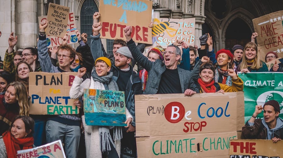 A climate change protest in July 2018, before Southwark Council declared its climate emergency