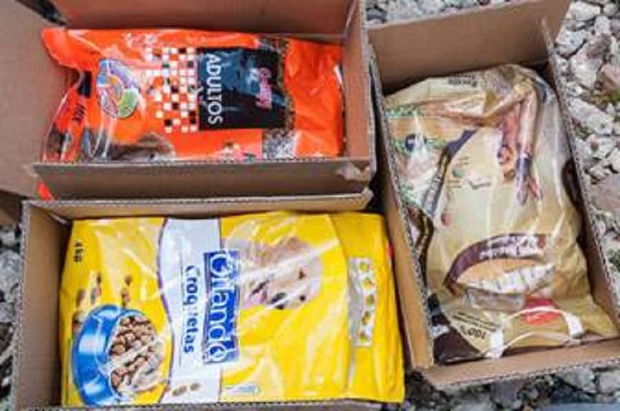 The cannabis was hidden underneath bags of dog food (National Crime Agency)