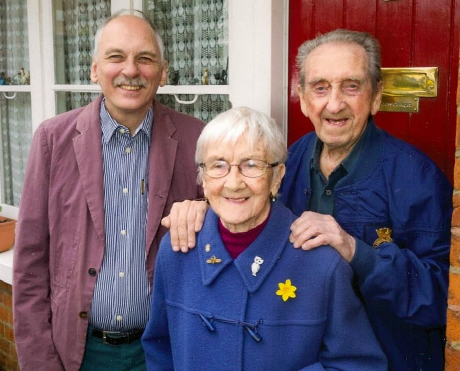 Bernie Coot (far right) pictured with his wife Joyce and their son Paul