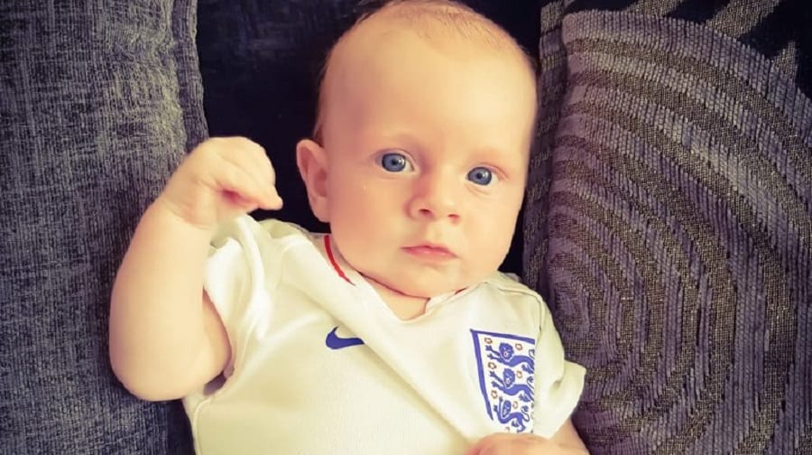 Rotherhithe mum Sophie Rutherwood says her 'miracle' baby Ethan is England's lucky mascot - as every time he wears their football kit they win