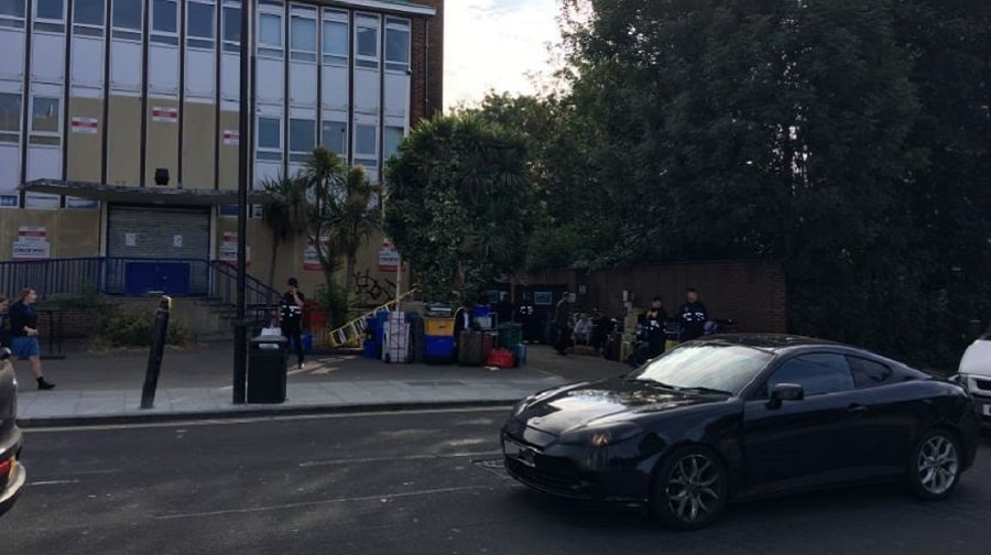 Squatters were evicted from the closed-down Rotherhithe police station in Lower Road