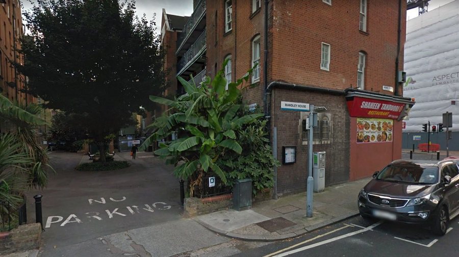 The majority of a third-floor flat was damaged after a fire broke out at Mawdley House, on the corner of Webber Road/Waterloo Road, SE1 (Google street view)