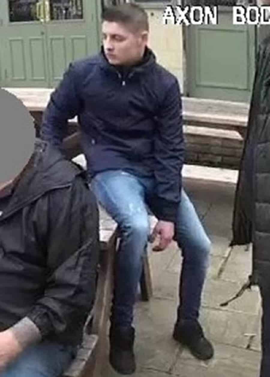 Police want to speak to this man in connection to a clash between Millwall and Bristol City fans outside The Gregorian pub in Bermondsey on April 7, 2018