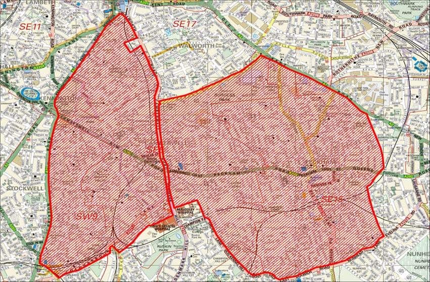 Area covered by the criminal behaviour order