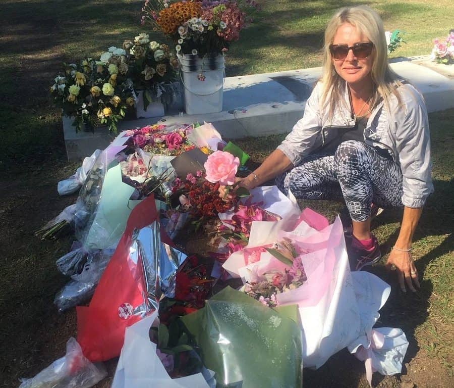 Julie Wallace at the cemetery