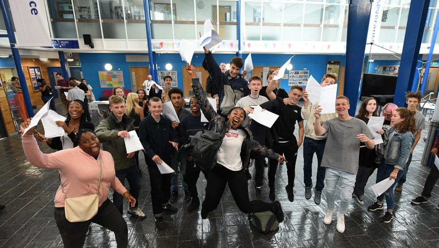 The Charter School North Dulwich celebrate A Level Results Day. Photo: Tom Parkes