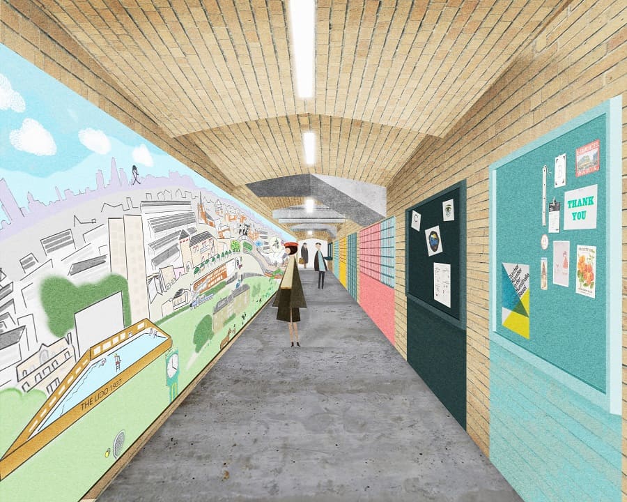 An artist's impression of the renovated underpass