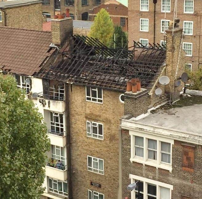 The flat was gutted by the blaze on Saturday afternoon Image: David Noakes)
