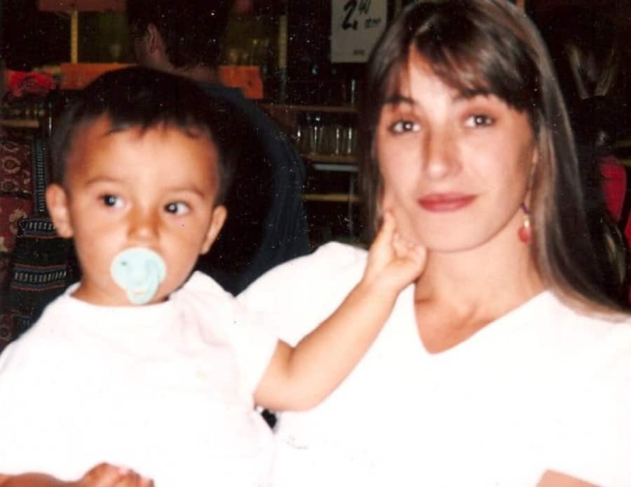Cindy, with her son as a baby