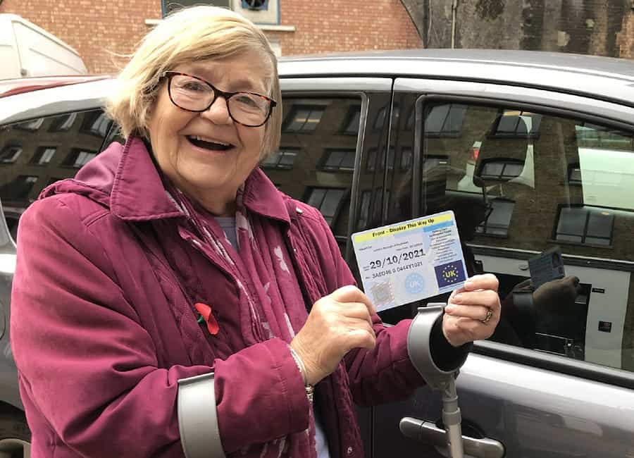Elizabeth Grace with her renewed disabled parking badge
