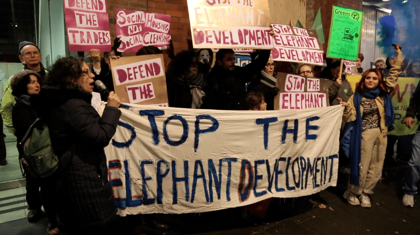 Up the Elephant campaigners