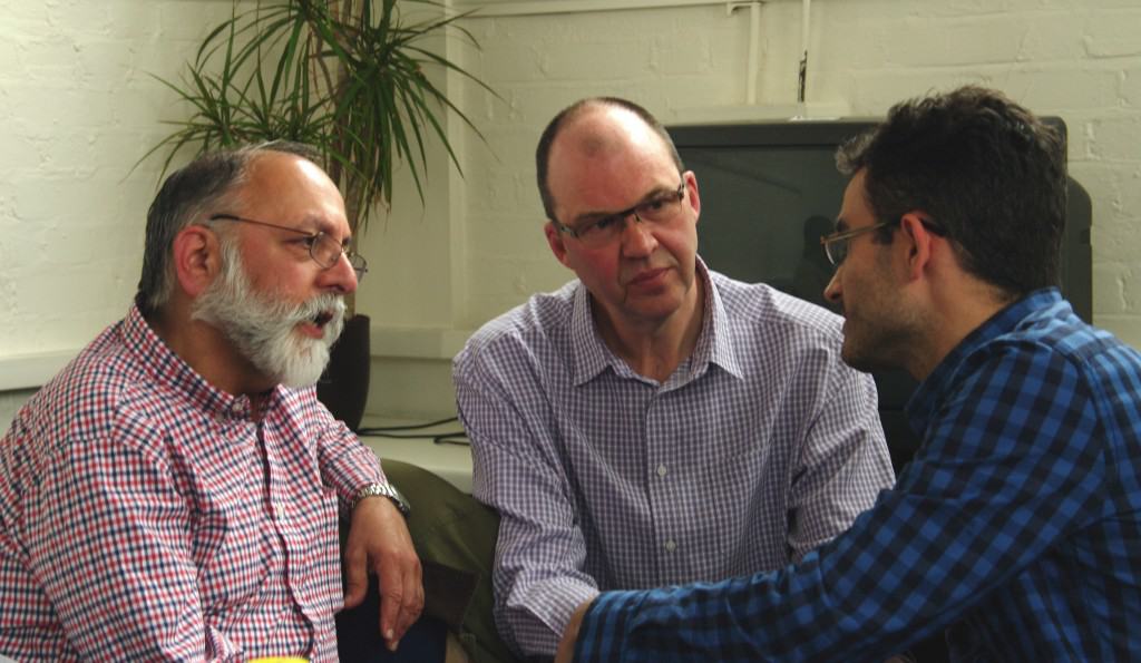 Colin Crooks CEO of Tree Shepherd (centre) pictured advising at a business meeting was one of those honoured