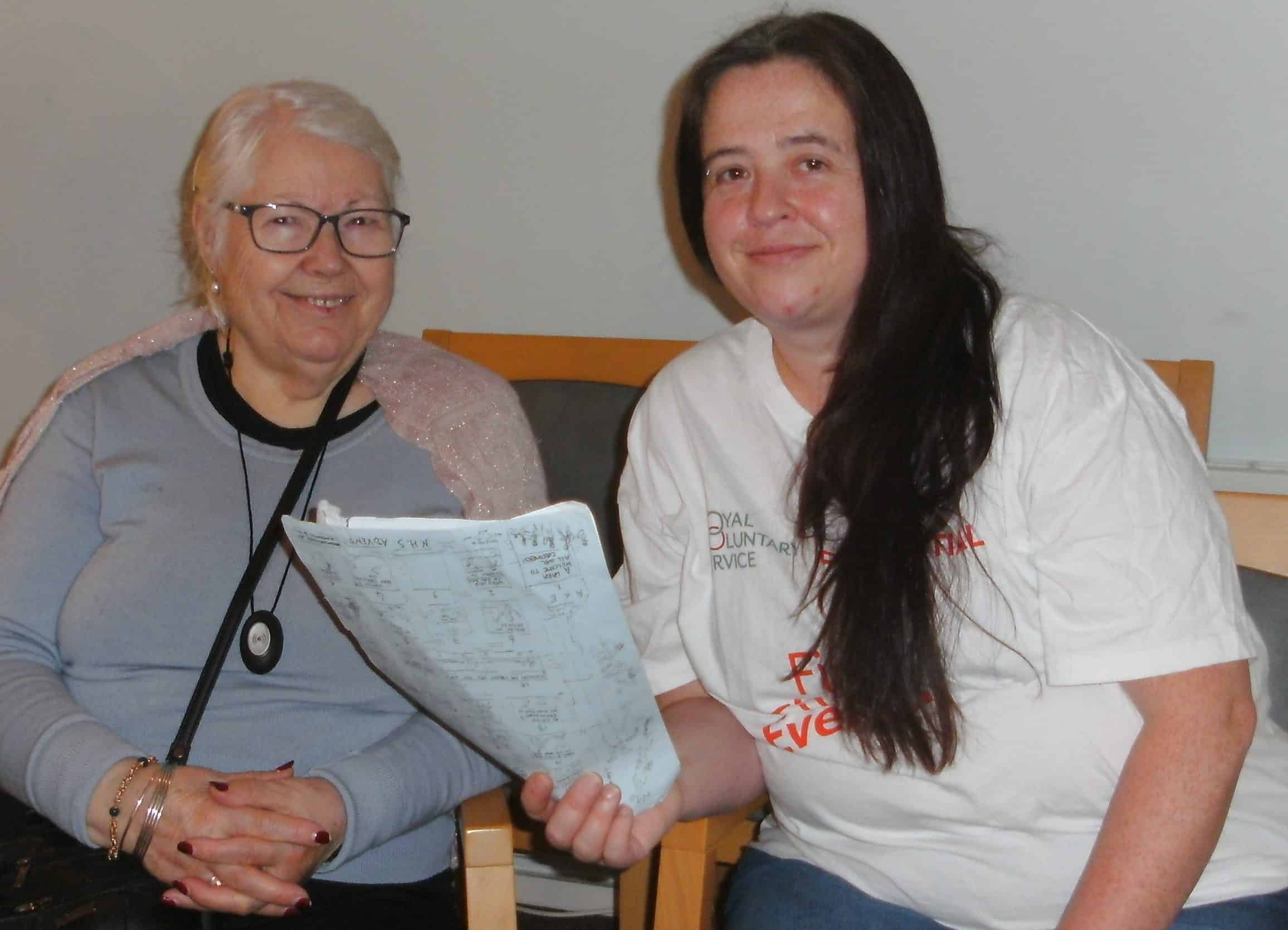 Maria (left) with Tracey, a volunteer in the programme