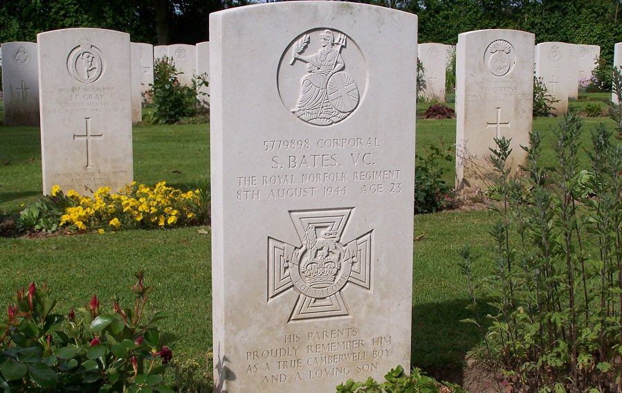 The headstone in Normandy (c) Commonwealth War Graves Commission