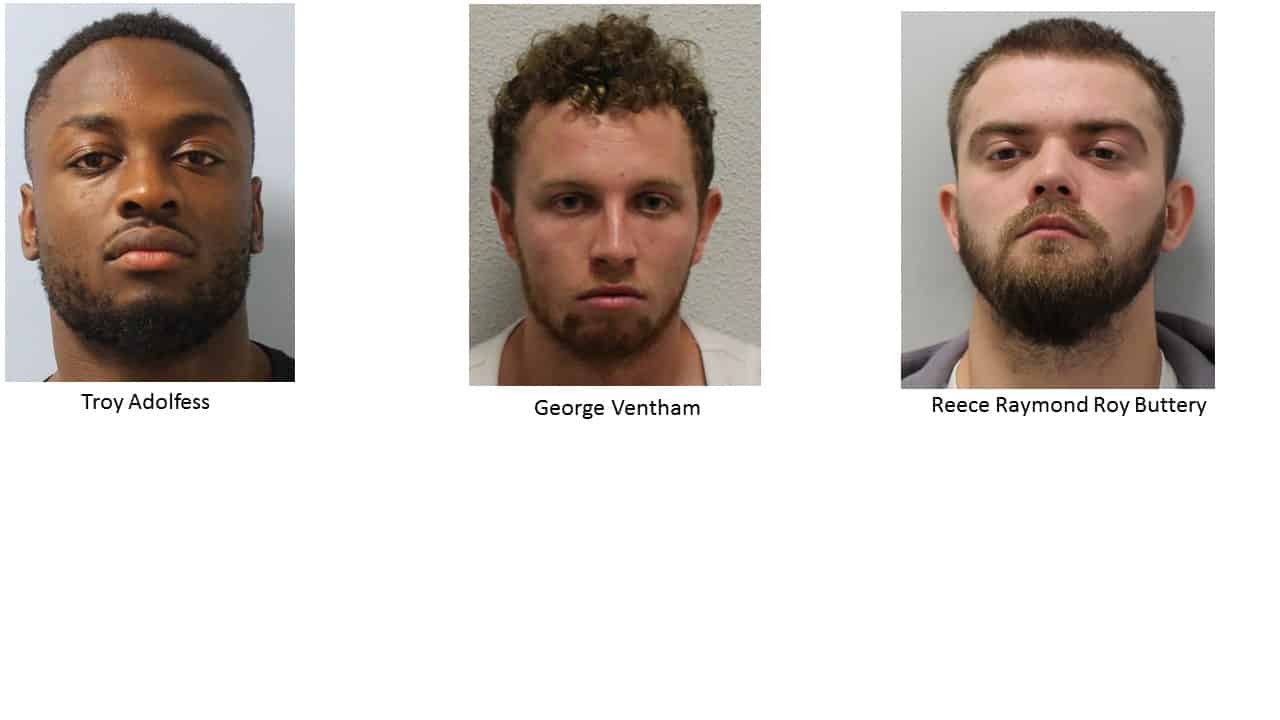 The three men (pictured) have all been jailed for their part in the moped crimes