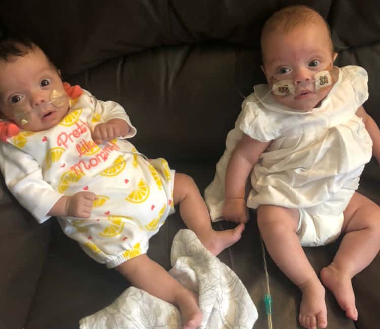 Doctors said the little twin girls might not make it - but they beat the odds to spend mothers day with their mum