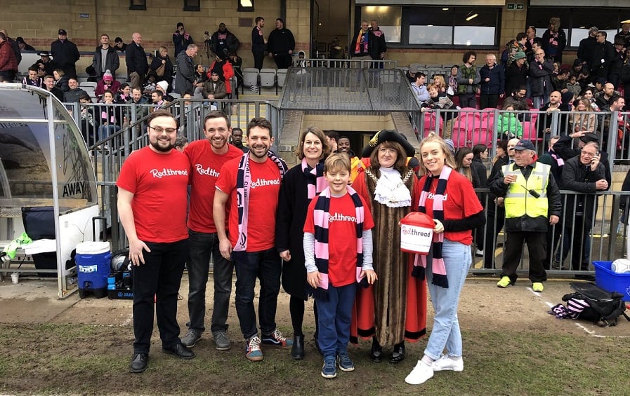 Helen Hayes at DHFC's charity game