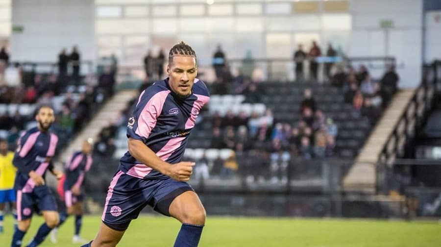 Dulwich Hamlet defender Michael Chambers. Image: Duncan Palmer Photography
