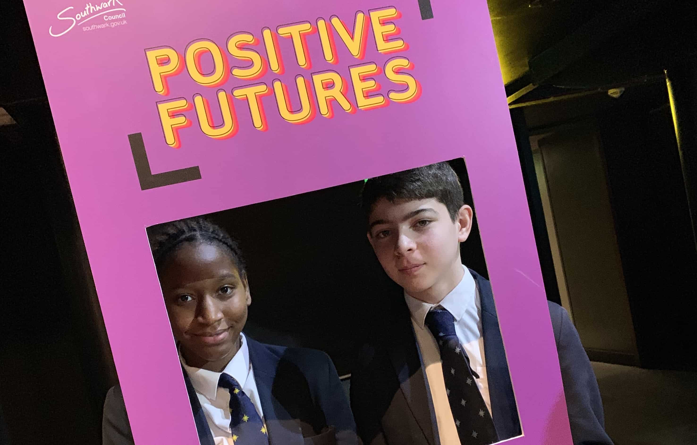 Two students at the Positive Futures Fund launch this Tuesday, May 26