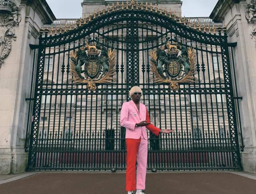 Tyler, the Creator posted this picture outside Buckingham Palace earlier today on Twitter