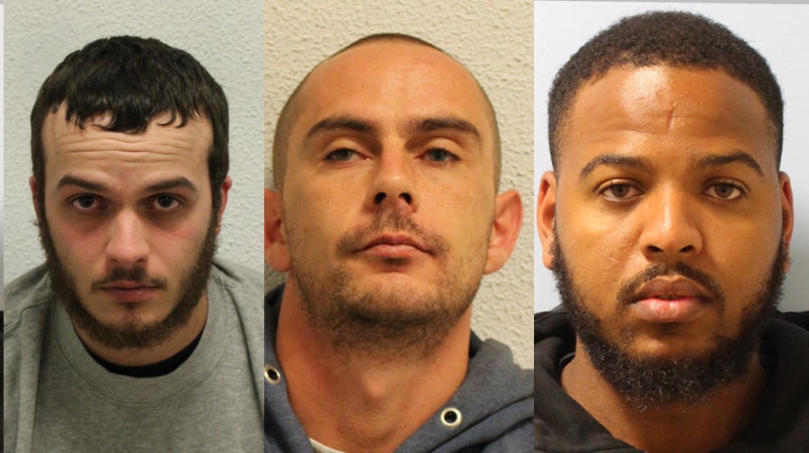 Left to right: Kieron Holt and Ian Ford were sentenced for attempted murder  , while Fredrico Charles was jailed for GBH with intent
