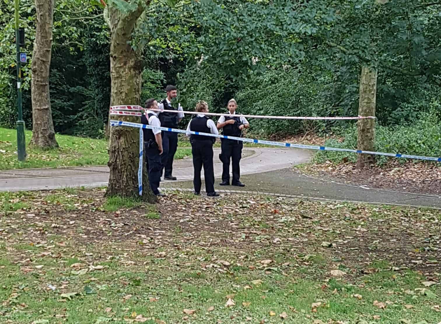 Police have established a cordon at the scene following the discovery of a body this morning