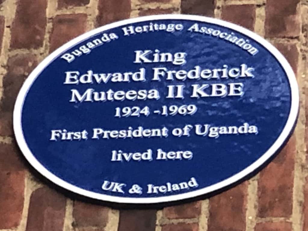 The blue plaque was unveiled at the Lower Road flat on Friday, with help from local councillors and the Buganda Heritage Association (Image: Bill Williams)