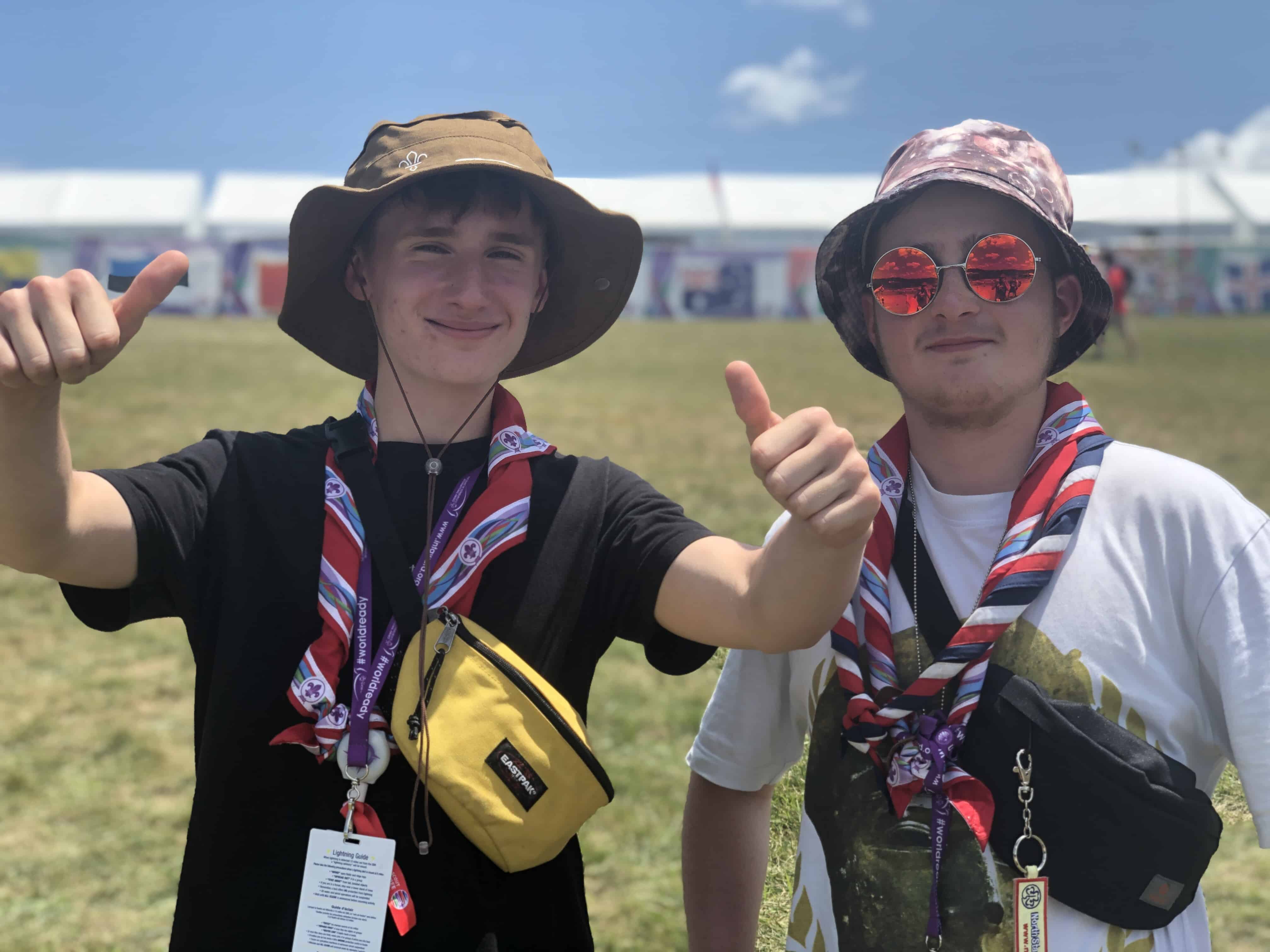Pictured is Flynn and Tadhq O'Rourke from Hernes Hill. Photo provided from media@glsescouts.org.uk.