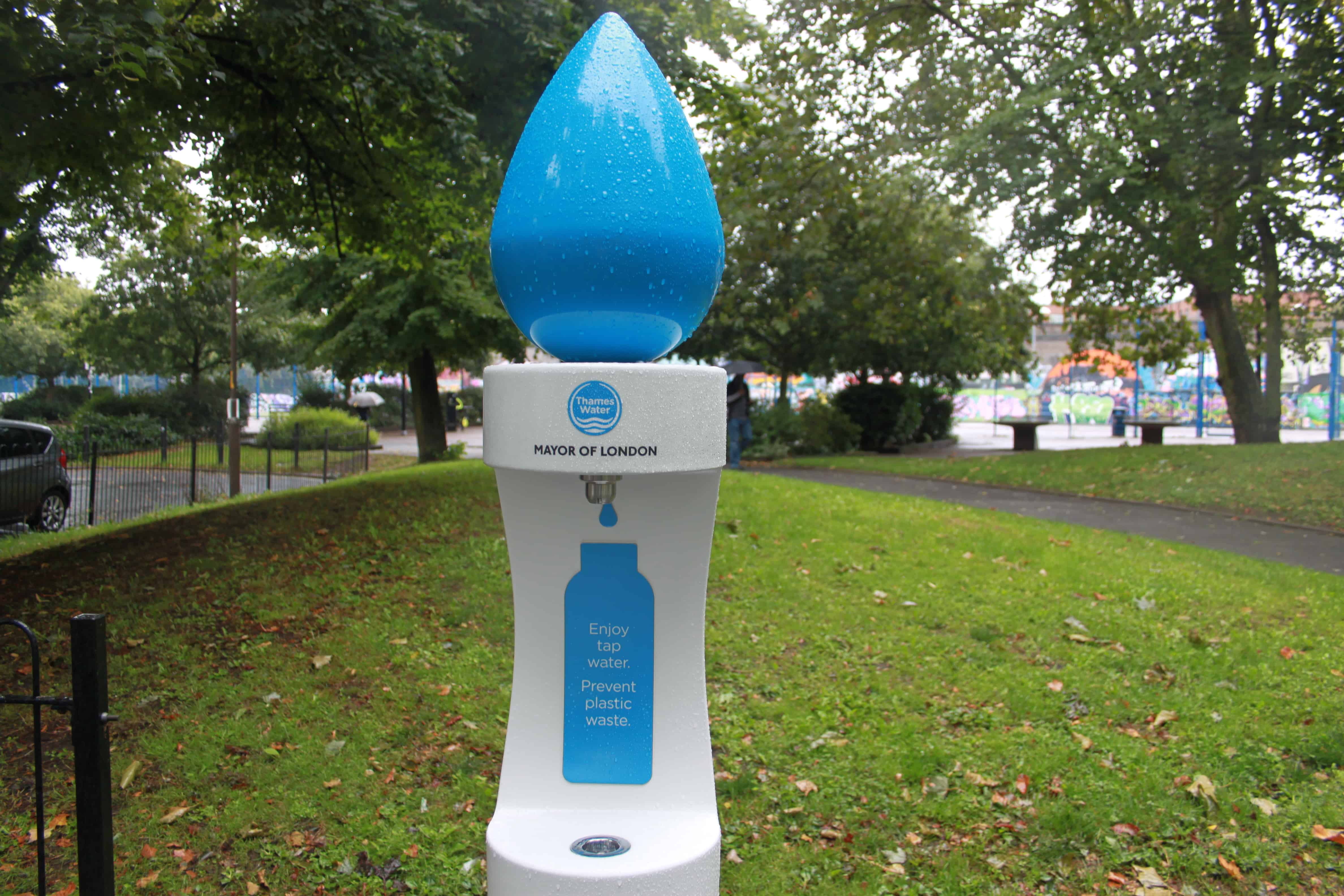 Brimmington Park, just off the Old Kent Road, is one of the parks where you can fill up your water bottle for free