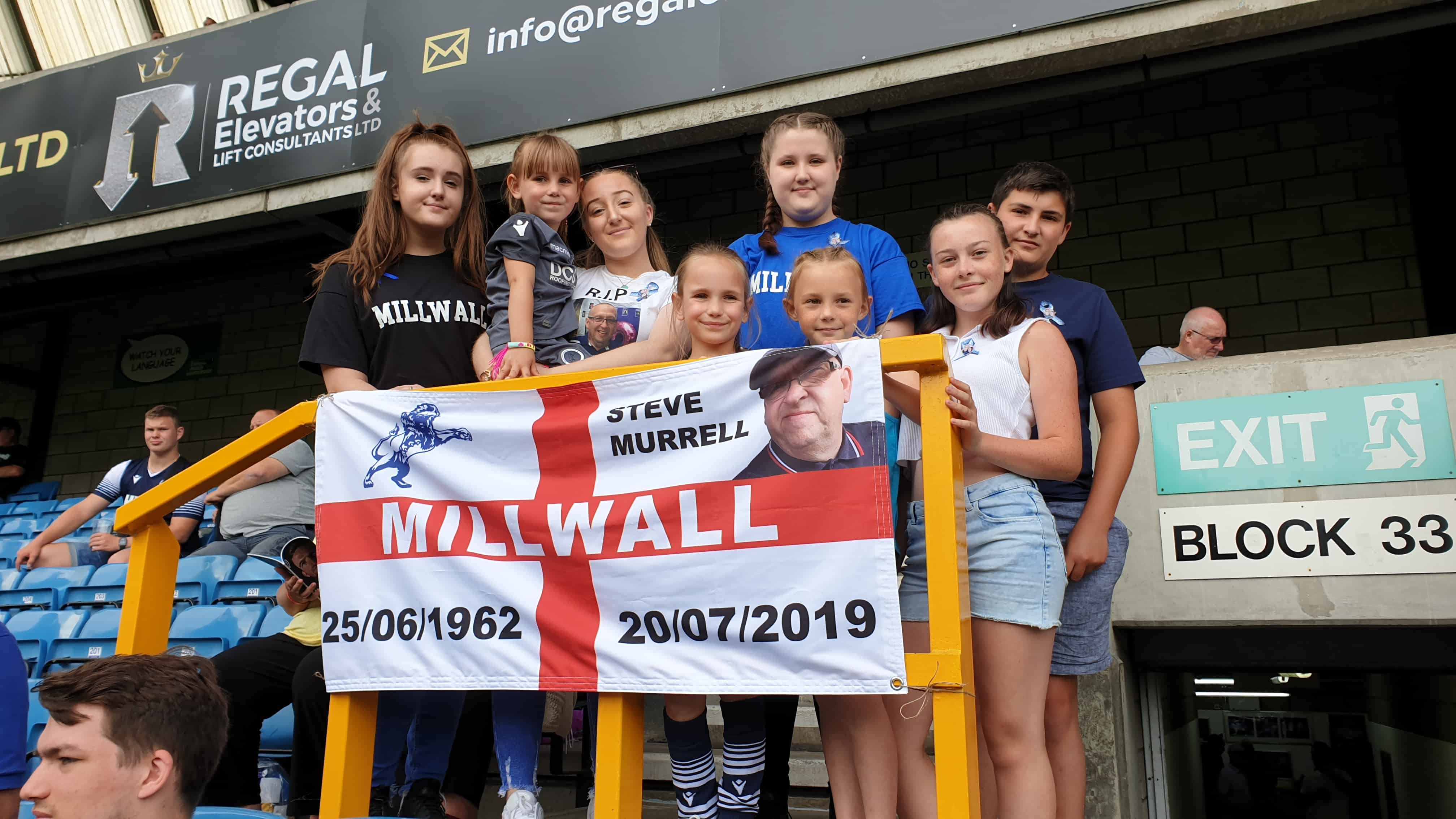 Maisie with all her cousins at the Millwall v Preston game on Saturday