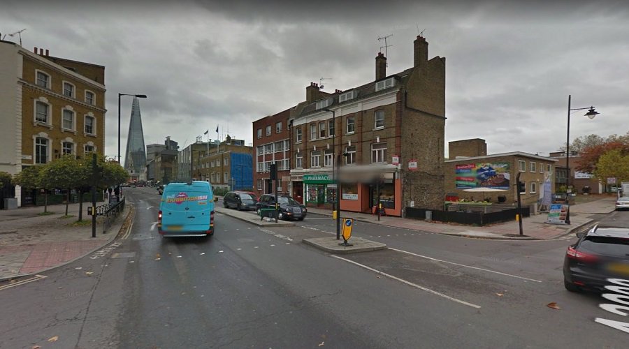 Segregated cycle lanes would be created on either side of Borough Road (pictured with junction of Harper Road) under the plans Image: Google Maps