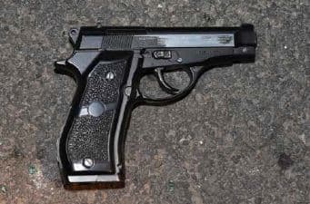 The handgun uncovered by officers when they searched a car used by the gang was they were planning a robbery