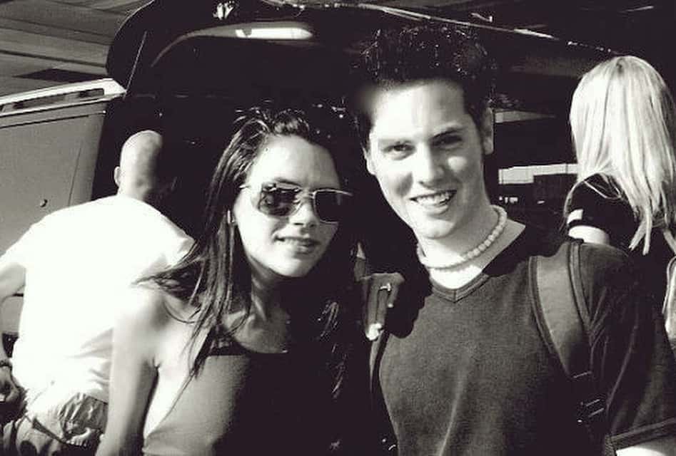With Victoria Beckham, summer 2000
