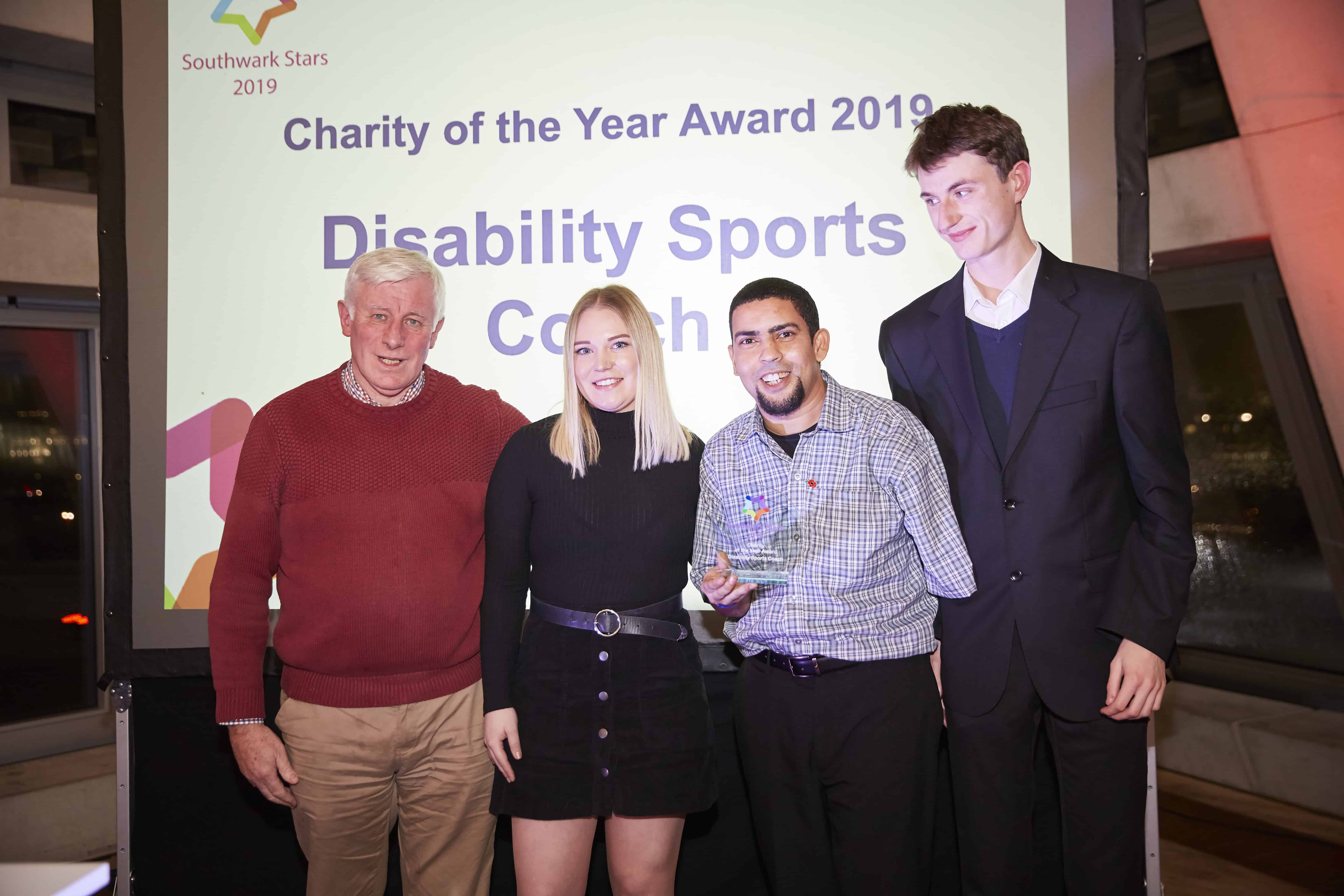 Charity of the year Award 2019 Award winner Disability Sports Coach