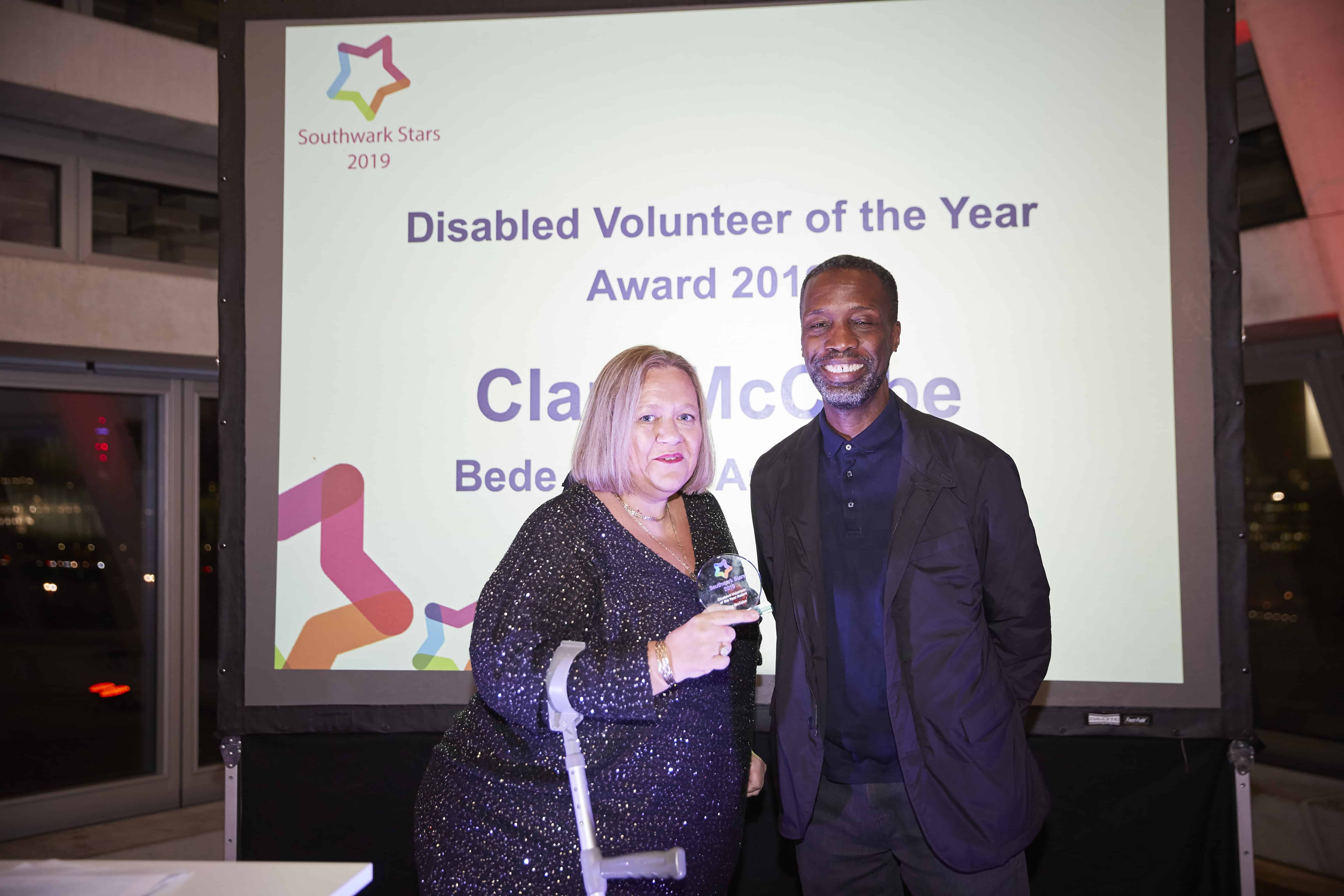 Disabled Volunteer of the Year winner Clare McCabe