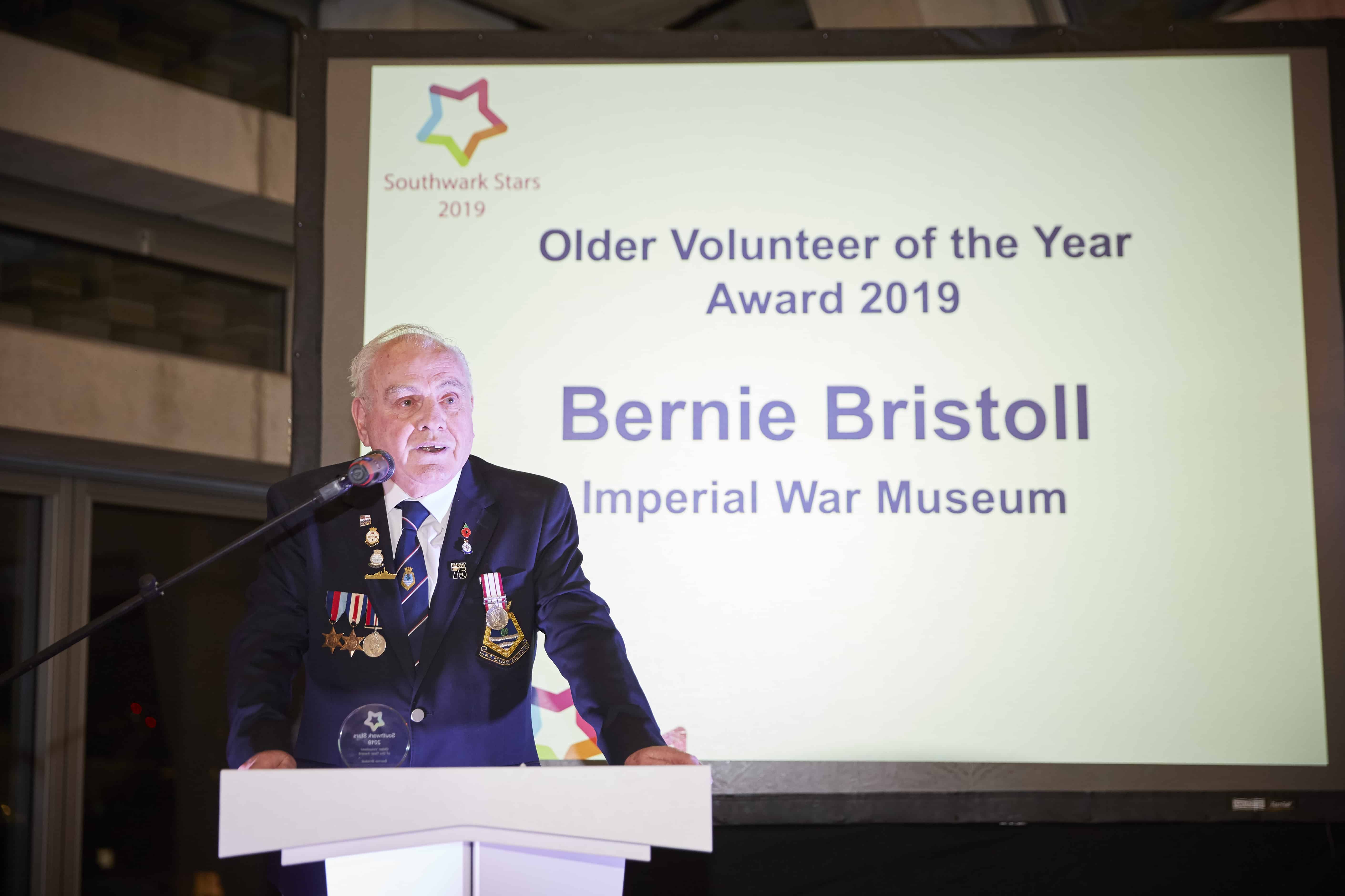 Older Volunteer of the Year Award winner Bernie Bristoll